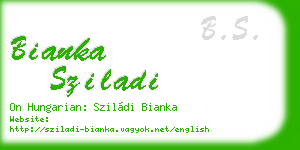 bianka sziladi business card